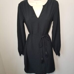 XS Black Merona Shift dress with tassel tie